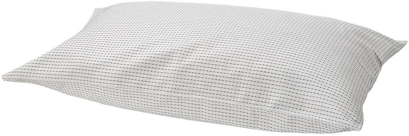 TÅGVECKLARE Pillowcase - white/dark grey 50x80 cm