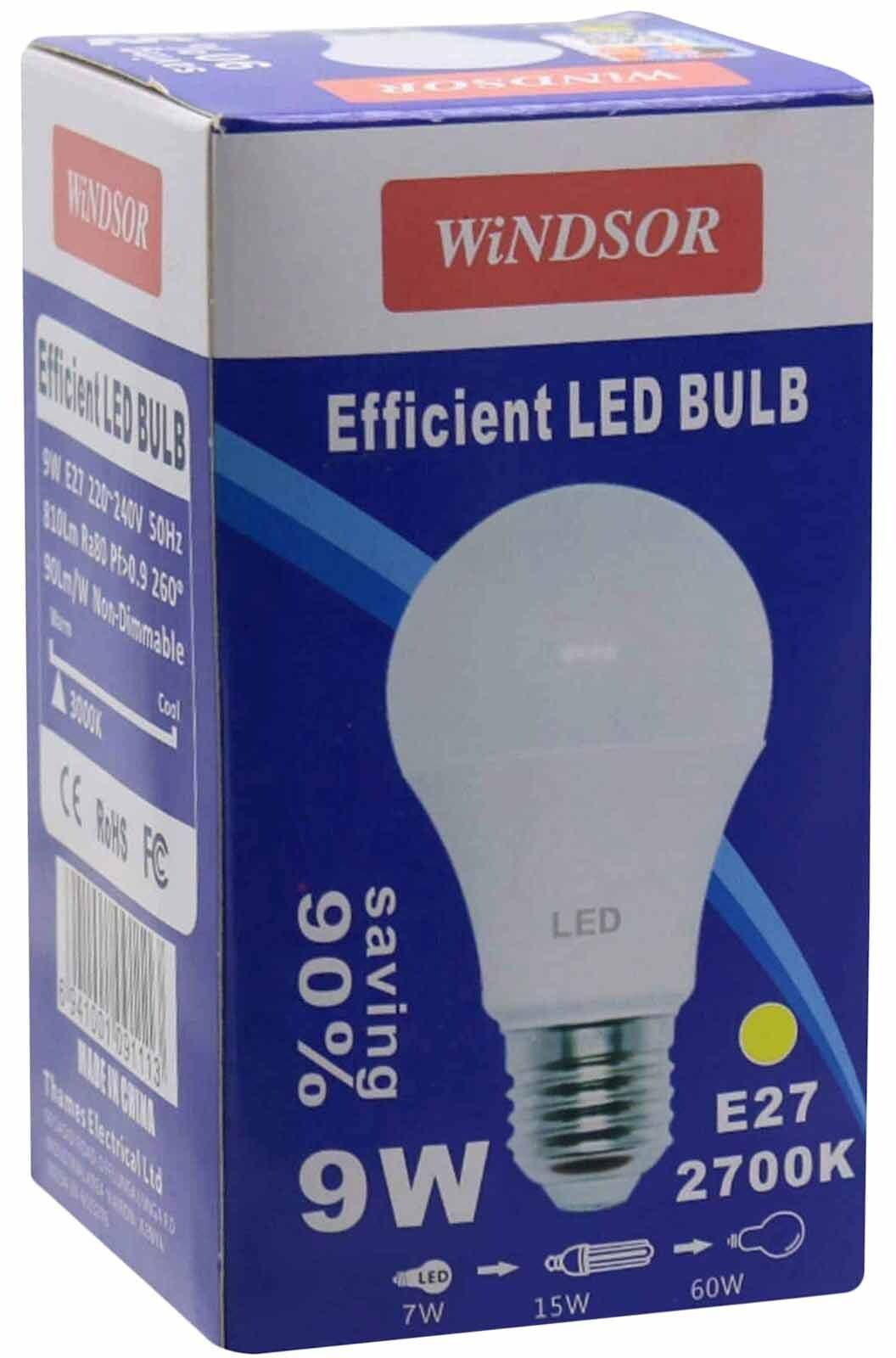 Windsor Efficient B22 LED Bulb 9W Warm White
