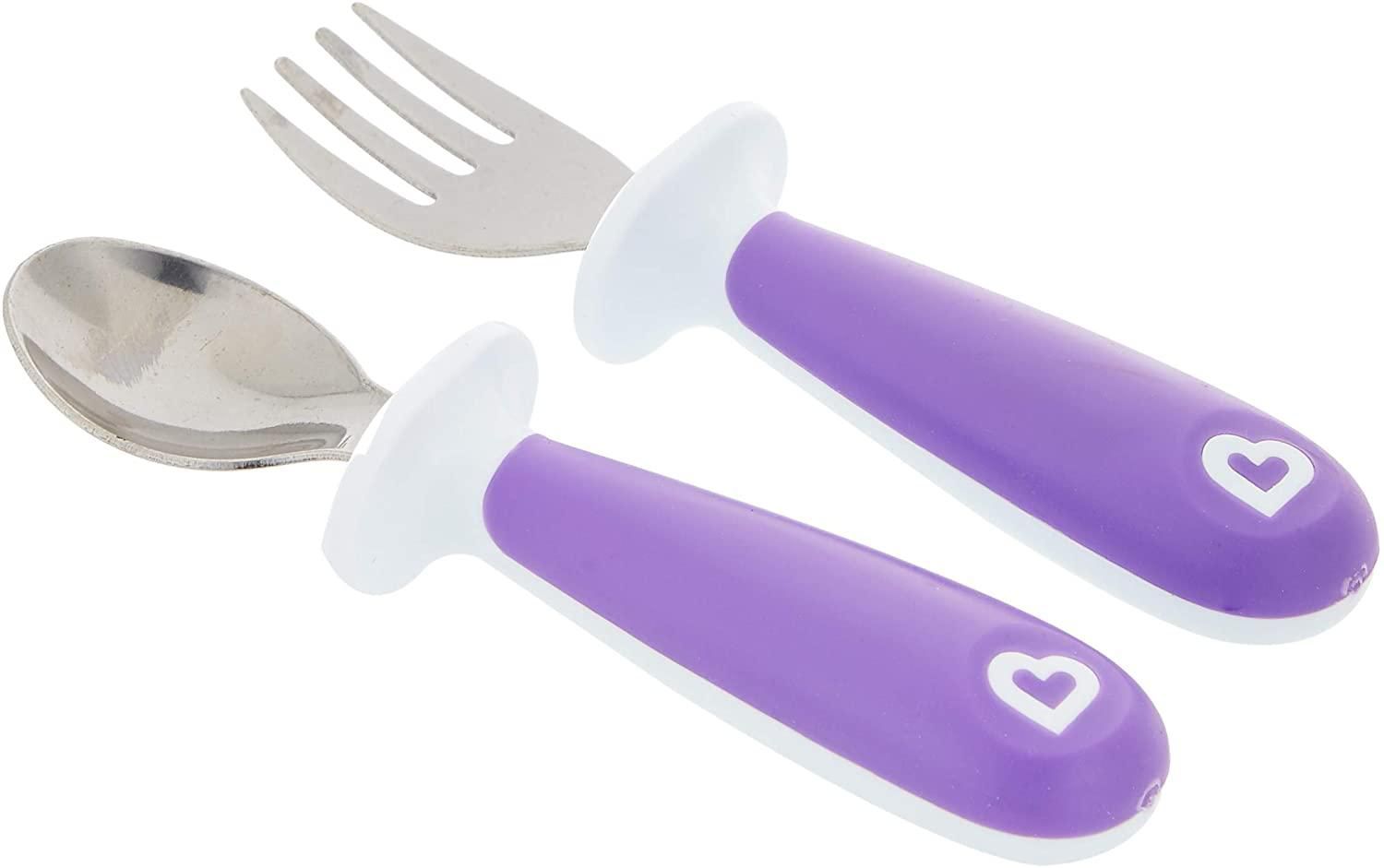 Purple Spoon And Fork Set