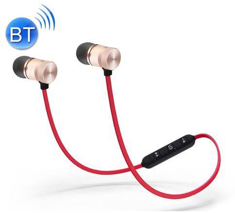 Sunsky BTH-838 Stereo Sound Quality Magnetic Absorption V4.1 Bluetooth Sports Headset, Bluetooth Distance: 10m, For IPad, IPhone, Galaxy, Huawei, Xiaomi, LG, HTC And Other Smart Phones(Red)