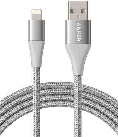 Powerline+ II USB Cable (3ft) MFi Certified for iPhone 11/11 Pro/11 Pro Max/Xs/XS Max/XR/X / 8/8 Plus / 7/7 Plus / 6/6 Plus / 5 / 5S Silver/white