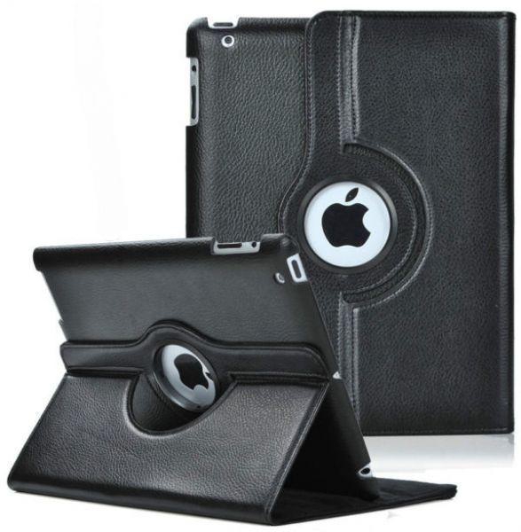 360 Degree Rotating Case For Apple ipad Leather Smart Cover Stand Holder Black iPad air/iPad5