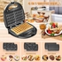 Sokany Sandwich Maker with 4 removable plates is great for sandwiches, waffles, doughnut, bubbles