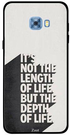 غطاء حماية واقٍ لهاتف سامسونج جالاكسي C5 مطبوع بعبارة It'S Not The Length Of Life But The Depth Of Life