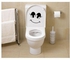 Smiling Eyes Toilet Sticker - 24cm X 20cm - Black