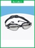 نظارات سباحة للكبار 4.5 ديوبتر أسود