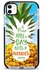 غطاء حماية واق لهاتف أبل آيفون 11 نمط مطبوع بعبارة "Pineapple A Day"