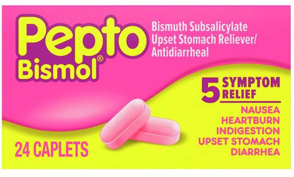 PEPTO BISMOL 5 Symptom Relief 24 Caplets