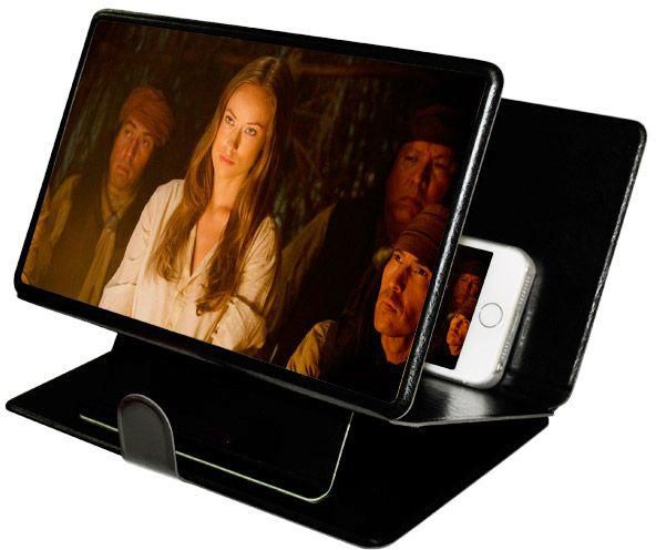 Nokia Smart Phone - Screen Enlarge Magnifier Bracket Stand for watching movies - Black -