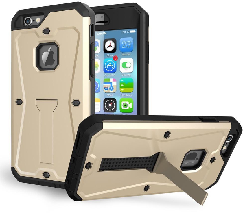 Ozone Waterproof Rugged Hybrid Case Cover w/ Screen Protector for Apple iPhone 6/ 6S Gold
