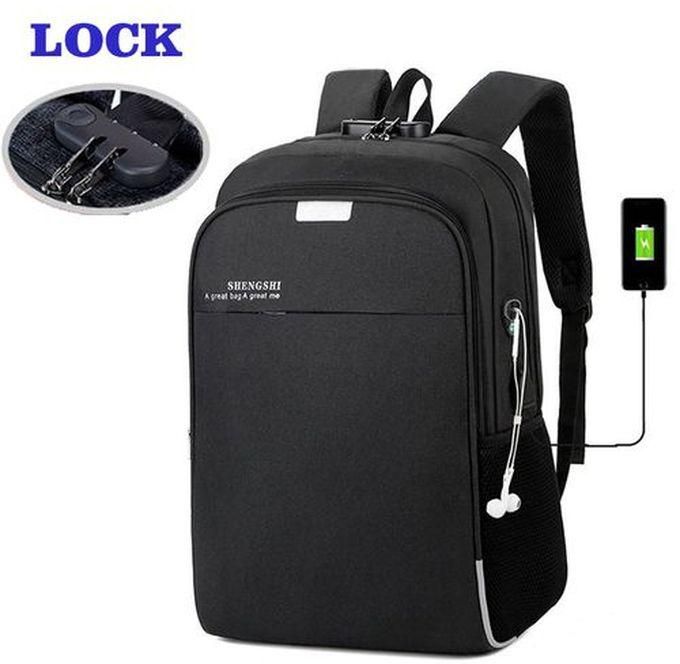 Anti Theft Laptop Bag Travel Backpack Black