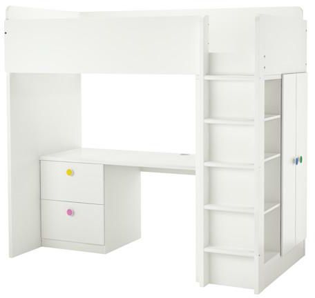 STUVA / FÖLJA Loft bed combo w 2 drawer/2 doors, white