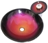 Glass Wash Basin With Mixer Cold & Hot - Multi Color