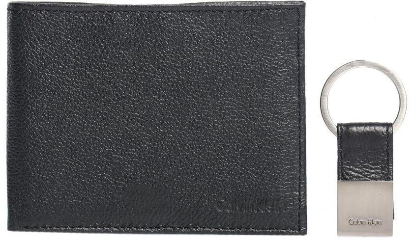 Calvin Klein 79320 Bi-fold with Key Pob Wallet for Men - Leather, Black