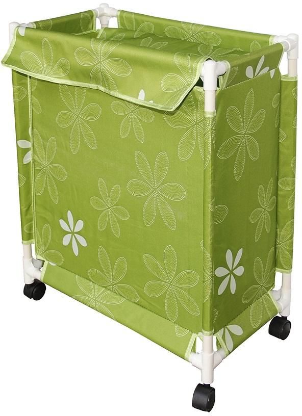 In-House Folding Laundry Storage Basket With Wheel-LB-1108-Green