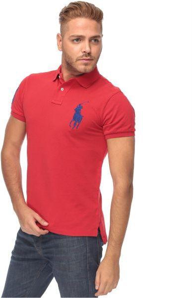 Polo Ralph Lauren Red Cotton Shirt Neck Polo For Men