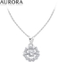 Harmony Halo 925 Sterling Silver Necklace 18k White Gold