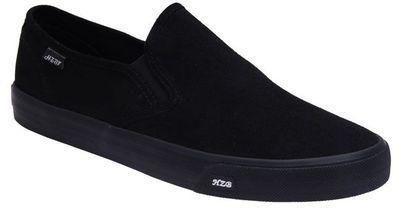 Hzb All Black Suede Slip On Sneaker-Black