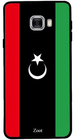 Thermoplastic Polyurethane Protective Case Cover For Samsung Galaxy C7 Libya Flag