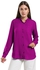 Women Light Cotton Basic Long Sleeves Shirt - Purple
