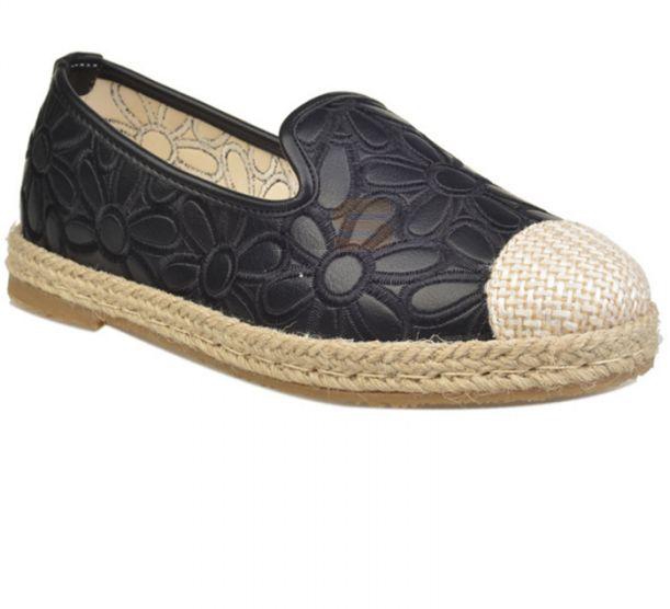 Casual Women's Flat Shoes With Flower Material and Espadrilles Design