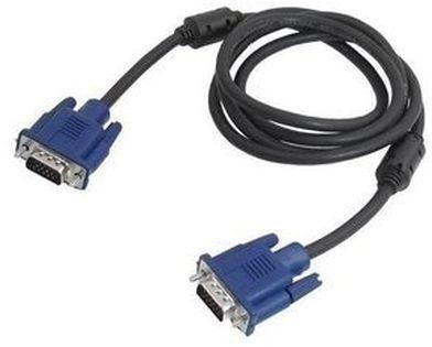 Black Blue Vga 15 Pin Male To Male Plug Computer Monitor Cable Wire Cord 4.2Ft-1.5 Meters