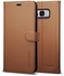 Galaxy S8 Plus Case, Spigen Leather Wallet with Kickstand Feature Wallet S Coffee Brown