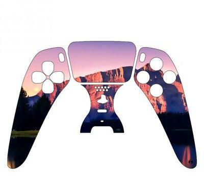 Printed Ps5 Controler Sticker Aesthetic Nature View With Mountain And Lake