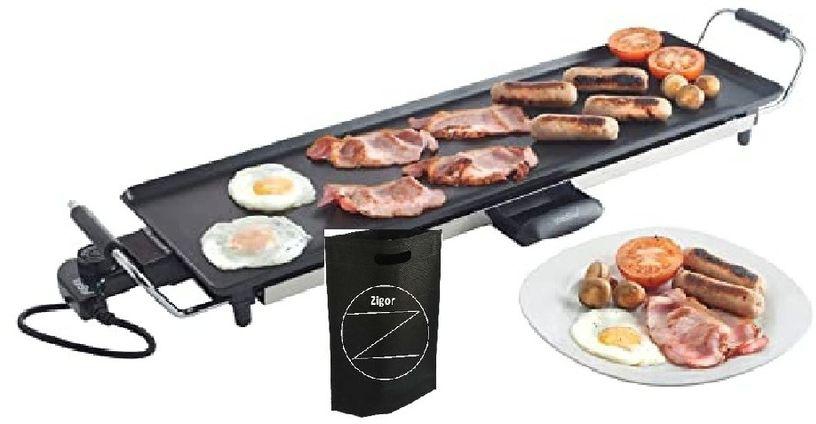 Teppanyaki Style Barbecue Table Grill Griddle With Adjustable Temperature + Zigor Special Bag