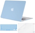 Mosiso Plastic Hard Case with Keyboard Cover with Screen Protector for MacBook Air 13 Inch (Models: A1369 and A1466), Airy Blue