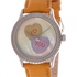 Arjang & Co. Women's Beige Mother of Pearl Dial Leather Band Watch - PS-1008S-YL