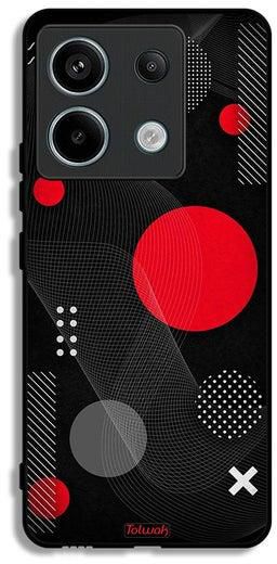 Xiaomi Redmi Note 13 Pro Protective Case Cover Round And Cross Shape Pattern