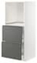 METOD / MAXIMERA خزانة للفرن بدرجين, أبيض/Voxtorp رمادي غامق, ‎60x60x140 سم‏ - IKEA