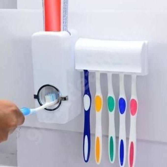 Toothbrush Holder And Automatic Toothpaste Dispenser