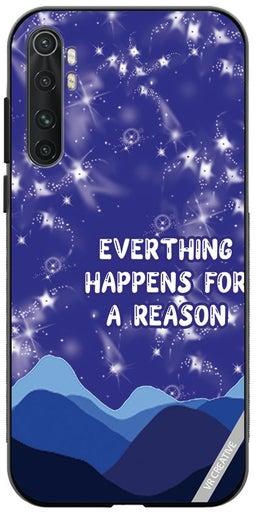 Protective Case Cover For Xiaomi Mi Note 10 Lite Everything Happens For A Reason Design Multicolour
