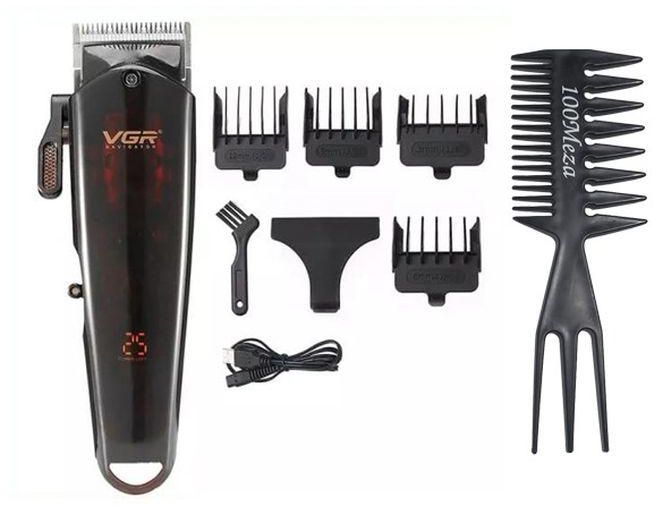 VGR Barber Professional Hair Clipper Cord / Cordless+100meza Comb