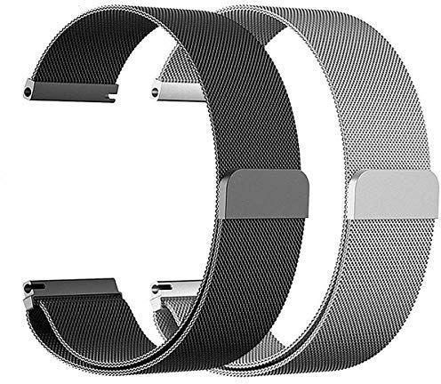 Two Steel 22mm Magntiec Band For Samsung Galaxy Watch 46