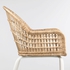MELLTORP / NILSOVE Table and 2 chairs - white rattan/white 75x75 cm