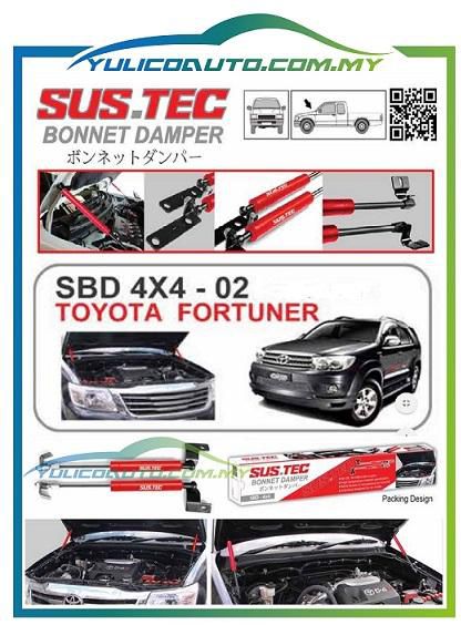 Toyota  4x4 Fortuner 2015-2018 SUSTEC Front Hood Bonnet Gas Strut Damper Kit
