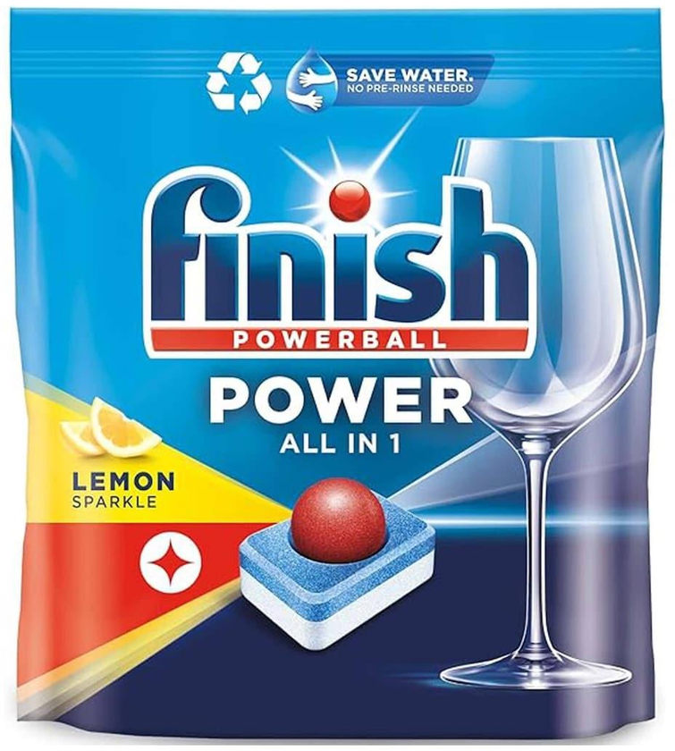 Finish Powerball Dishwasher Tablets with Lemon Scent - 20 Tablets
