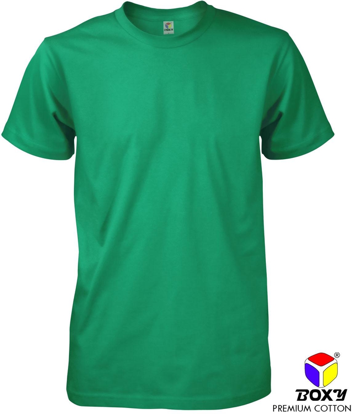 Boxy Premium Cotton Round Neck T-shirt - 7 Sizes (Smart Green)