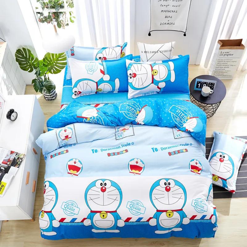 Cartoon themed kids duvet with one bedsheet and one pillowcase