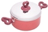 Nouval Teflon Lovely Hearts Pot With S/S Lid - 26 Cm - Red Rose
