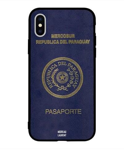 غطاء حماية واقٍ لهاتف أبل آيفون XS نمط جواز سفر باراجواي