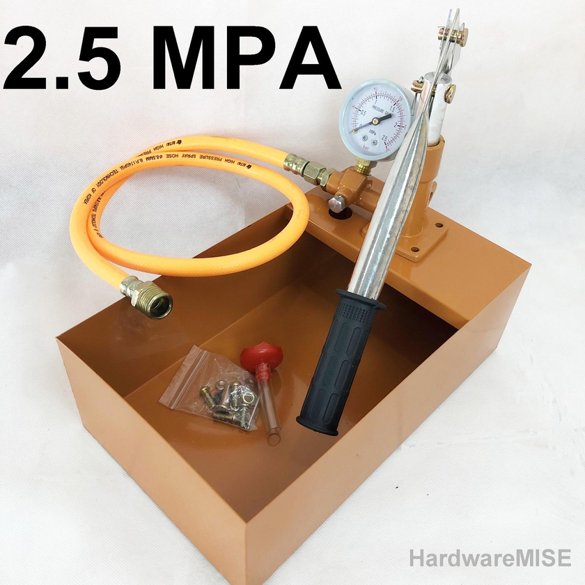 Hydraulic Pressure Test Pump 2.5MPa 25KG/Cm3 Manual Water Pipeline Tester Tool