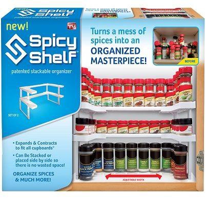 Spicy Shelf Spice Rack and Stackable Organizer