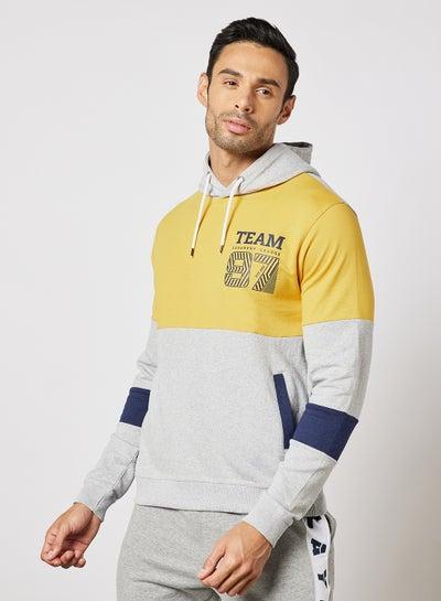 Regular Fit Sweatshirt Mustard,Grey