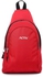 Activ Plain Pattern Front Pocket Cross-Body Bag - Red