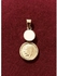 Gold Coin Necklace & White Saeshell Stone Pendant Gold Plated & Copper