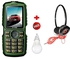 X-TIGI S23- 10000mAh Powerbank Phone - Black & Green plus USB Light+FREE Headphones
